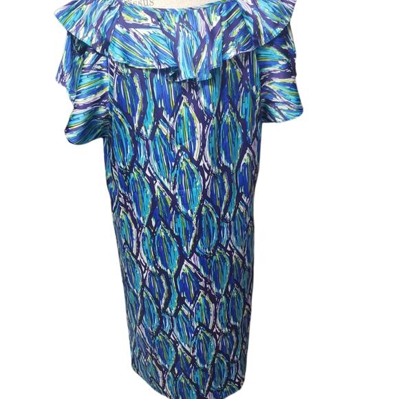 Gianni Bini Vibrant Colorful Design Sleeveless Loose Fitting Midi Dress Pullover - Picture 3 of 8